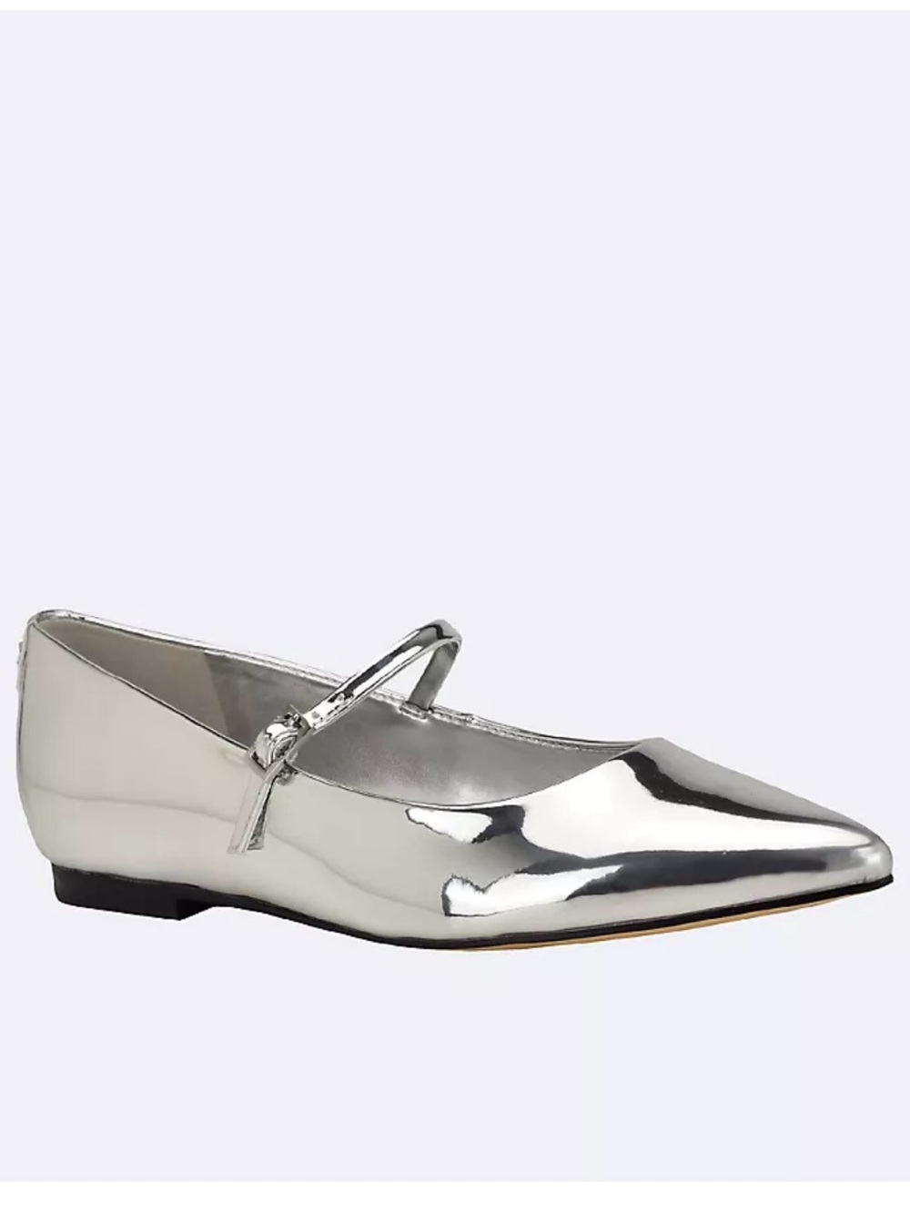 Calvin Klein Silver Metallic Mary Jane Flats